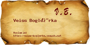 Veiss Boglárka névjegykártya